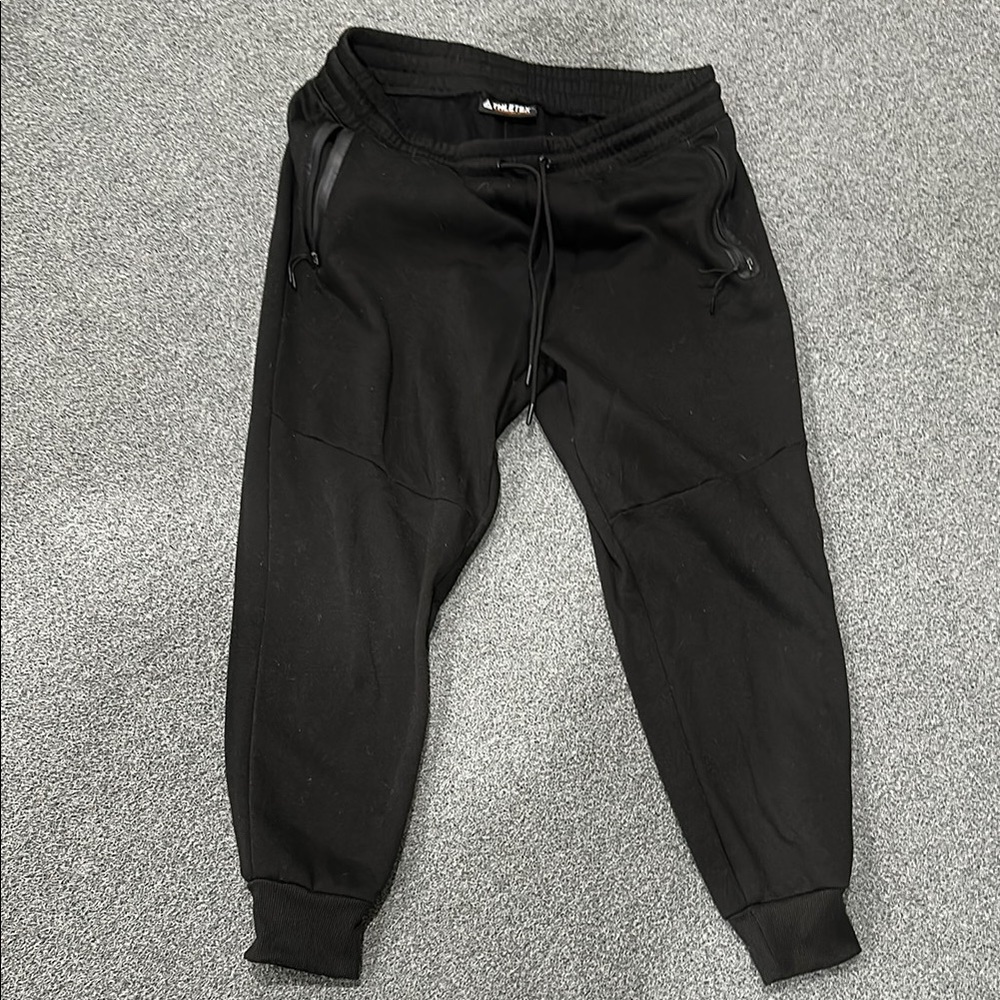 Black Tapered Jogger Sweatpants with Elastic Cuffs